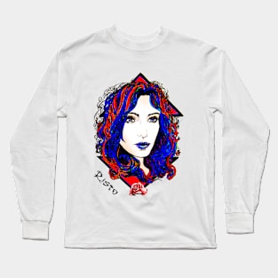 Colorful Vision Original Custom Tattoo Design Long Sleeve T-Shirt